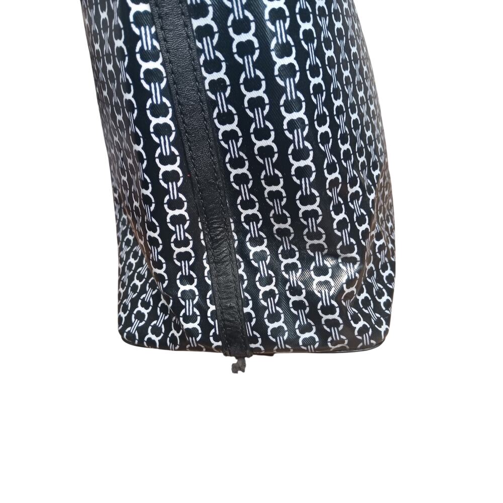 Tory Burch Gemini Link Tote Black Coated Canvas Large Shopper Bag - Picture 6 of 16